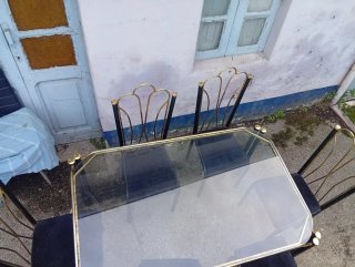 Mesa de Salón con Sobre de Cristal