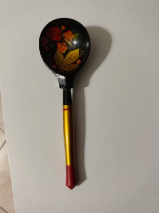 Cucchiaio ornamentale russo dipinto a mano