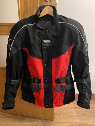Chaqueta Moto Cordura Clover Negra/Roja