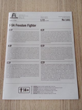 F-5A FREEDOM FIGHTER ESPAÑA MAQUETA ITALERI 1/72