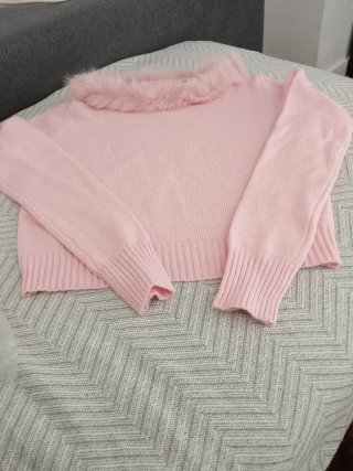 Jersey Rosa con Detalle de Pelo