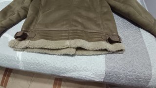 Cazadora Zara efecto piel con borrego