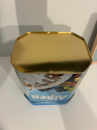 Caja metálica muesli Alpen no added sugar años 90