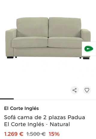 Sofá Cama 2 Plazas Padua ECI