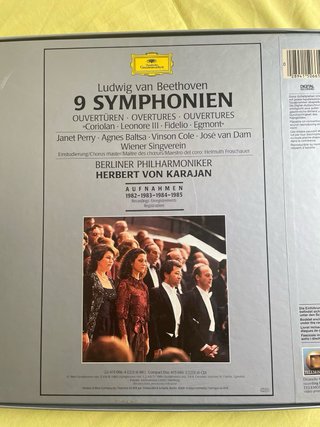 Scatola completa di 7 vinili Beethoven 9 Sinfonie Karajan