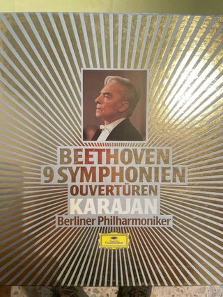 Scatola completa di 7 vinili Beethoven 9 Sinfonie Karajan