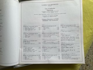 Scatola completa di 7 vinili Beethoven 9 Sinfonie Karajan