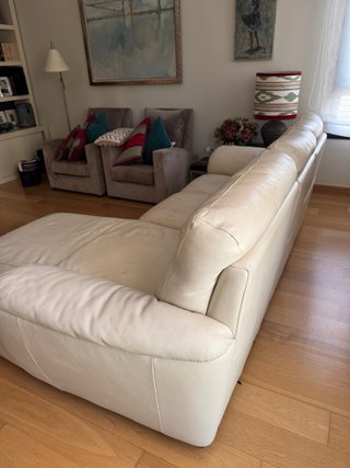 Sofá Chaise Longue Natuzzi Piel Beige