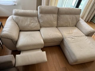 Sofá Chaise Longue Natuzzi Piel Beige