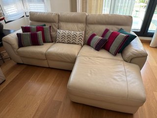 Sofá Chaise Longue Natuzzi Piel Beige