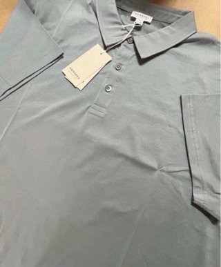 Polo Sunspel XL Stone Blue