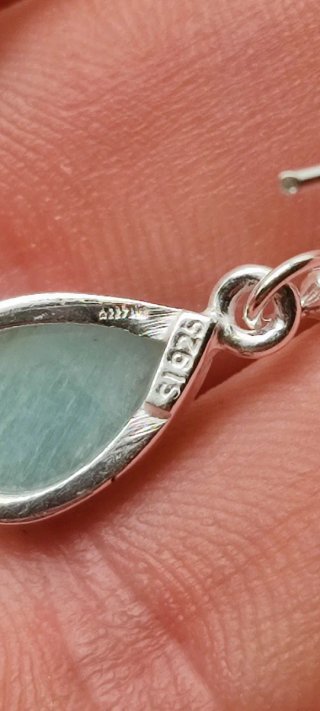Pendientes de Plata y Amazonita.