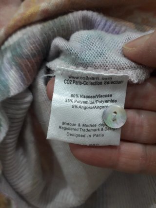 Chaqueta fina floral rosa y lila