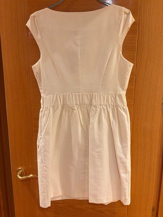 Vestido corto blanco roto con cremallera