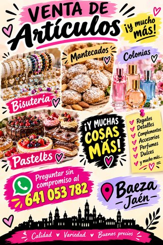 Venta de productos para una buena causa en Baeza