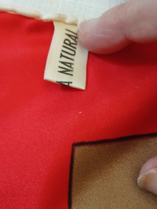 Pañuelo Seda Vintage CORSINI Rojo/Negro 77x77cm