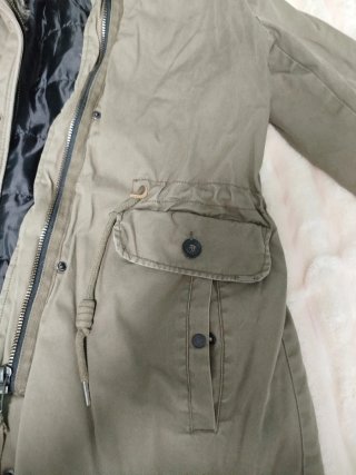Parka mujer verde con capucha