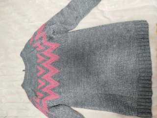 Jersey mujer gris y rosa