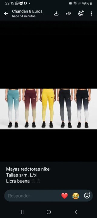 Mallas Nike Reductoras Tallas S/M L/XL