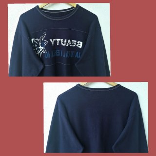 Camiseta Azul con Texto Talla XL