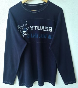 Camiseta Azul con Texto Talla XL
