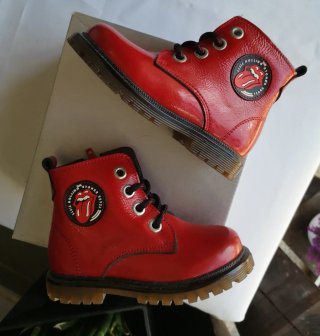 Botas Criança Vermelho Rolling Stones Tam. 22