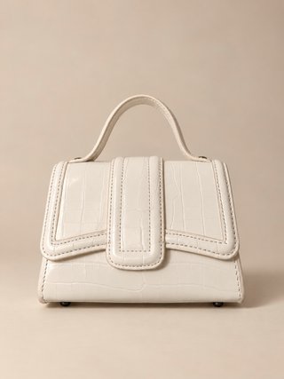 Bolso Blanco con Textura