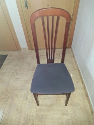 Sillas de comedor madera y tela
