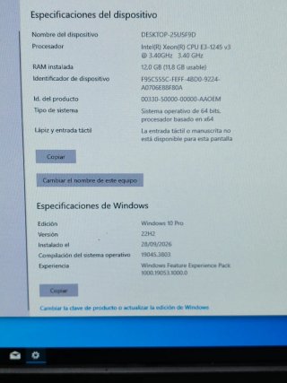 PC HP Z230 Workstation + Monitor HP 21,5"