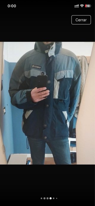 Chaqueta de nieve Colmar azul y gris