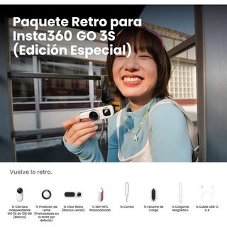 Cámara vlog 4K Insta360 GO 3S Retro 128GB NUEVO