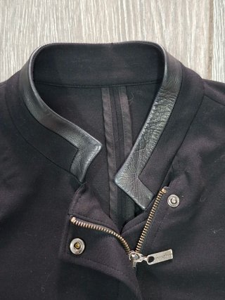 Chaqueta de punto y cuero Caramelo