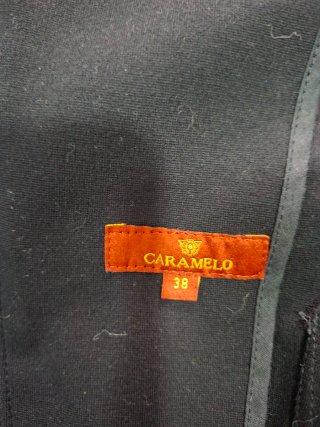 Chaqueta de punto y cuero Caramelo