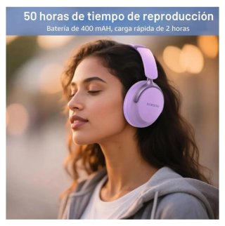Cascos Bluetooth Rorsou Morado
