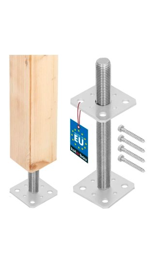 3 Soportes para poste 80x80x250 mm