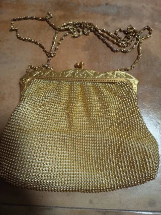 Bolso de fiesta vintage Menbur dorado