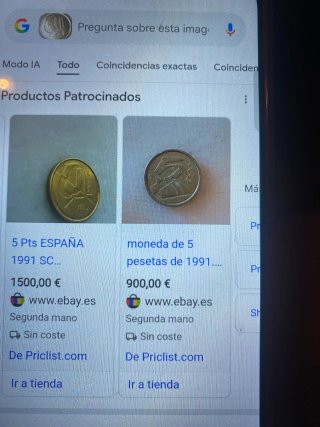 Lote de 2 Monedas Antiguas 1975 y 1992