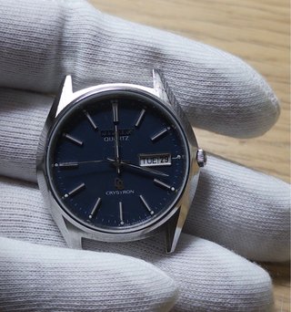 🇯🇵 Citizen Crystron Quartz Blue. Vintage 1980
