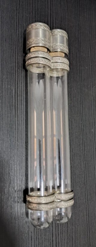 Antigua Purera Doble Cristal y Metal