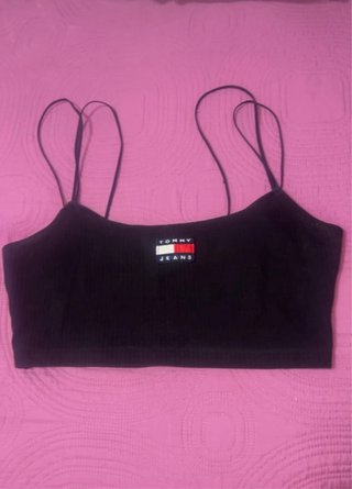 Top Tommy Jeans Negro Tirantes