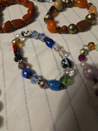 Set de 12 Pulseras de Abalorios Artesanales +