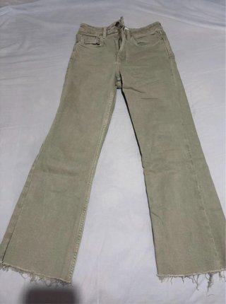 Pantalones Vaqueros Verde Oliva campana