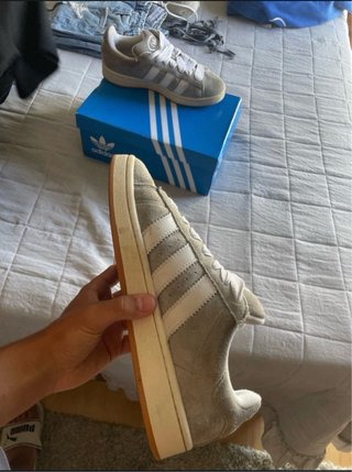 Zapatillas Adidas Campus Grises y Blancas