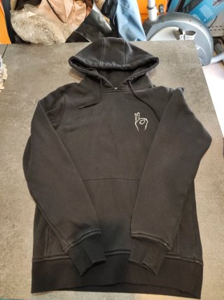 Sudadera Negra Mister Tee Talla XS OK Hand