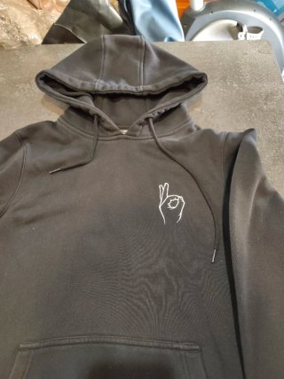 Sudadera Negra Mister Tee Talla XS OK Hand