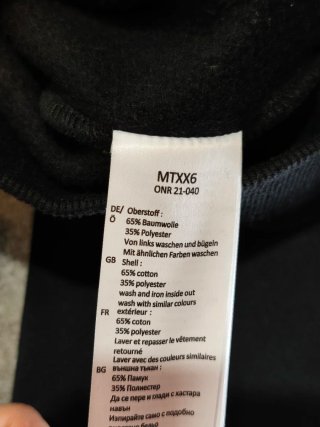 Sudadera Negra Mister Tee Talla XS OK Hand