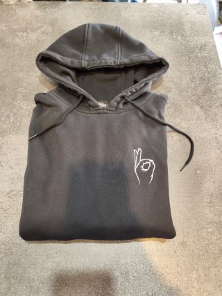 Sudadera Negra Mister Tee Talla XS OK Hand