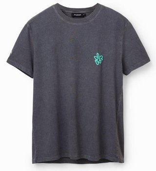 Camiseta Desigual Hombre L Gris Oscuro Nueva