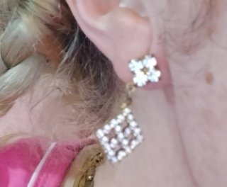Pendientes vintage con diamantes