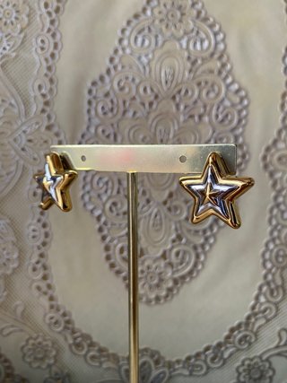 Pendientes Estrella Oro y Plata